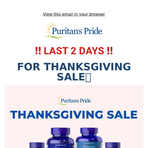 LAST 2 DAYS for Thanksgiving Sale! 🙈