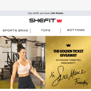 Find a Golden Ticket and get the cost of your SHEFIT order refunded!