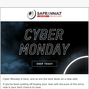 Save on a new safe this Cyber Monday!