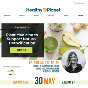 Webinar Registration❗ Plant Medicine to Support Natural Detoxification