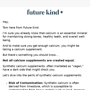 The Shocking Truth About Synthetic Calcium