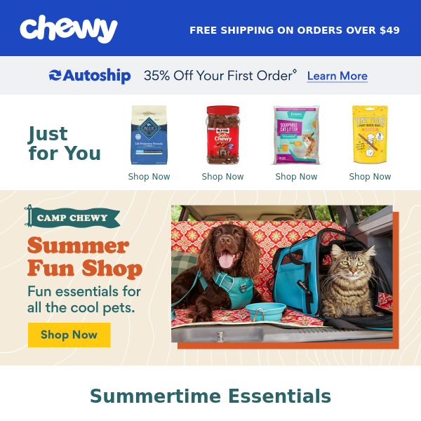 Chewy, Is Your Pet a Happy Camper?