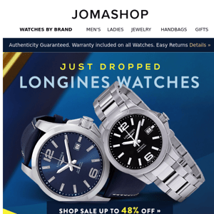 Just Dropped: LONGINES WATCHES (sale)