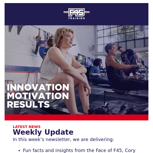 F45 Training's 💪 Weekly Newsletter