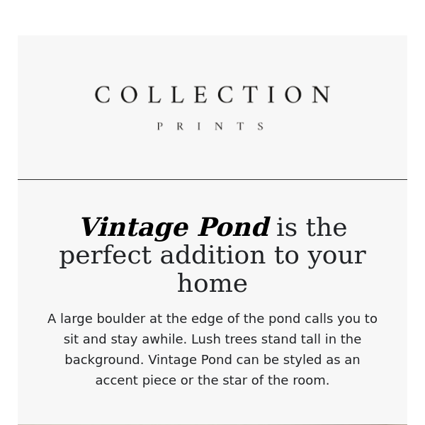 Vintage Pond is a must-have piece for this season! ☺️