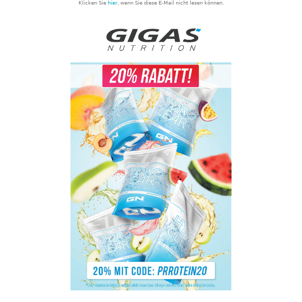 ❤️ 20% Rabatt auf unser Hydro-Clear! Super klares Whey-Isolat!