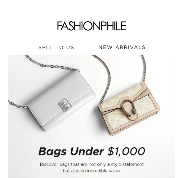 Gorgeous Bags + Under $1,000