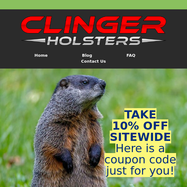 "Get Ready for Early Spring with 10% Off Sitewide - As Predicted by the Groundhog!"