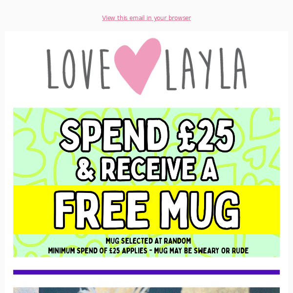 FREE Mug when you spend £25