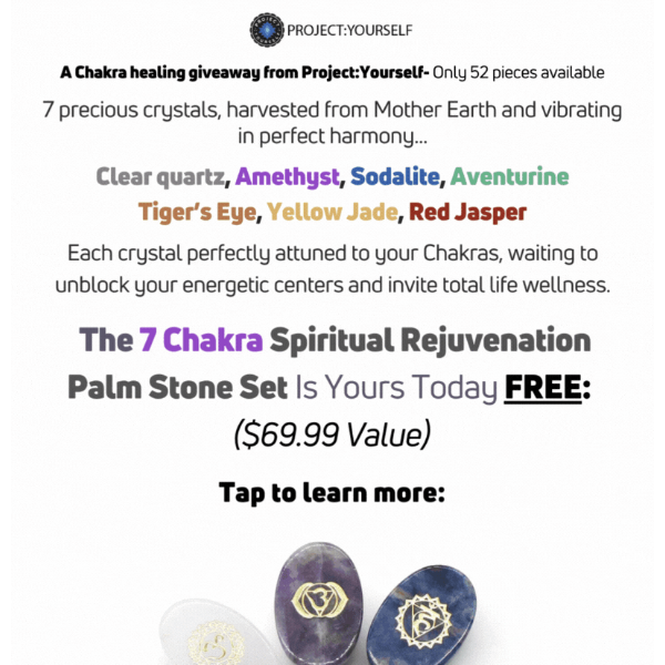 7 crystals, perfectly attuned to your Chakras