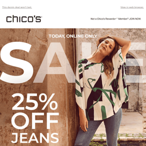 25% Off Your Next Pair Of Jeans