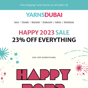 SALE 🥳 23% off everything!