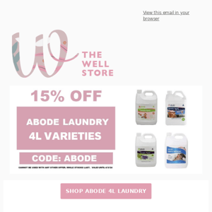 15% OFF ABODE 4L LAUNDRY + GIFT FROM ECO BY SONYA