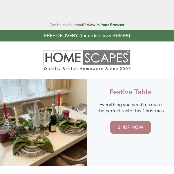 Transform Your Christmas Table with Homescapes 🎄