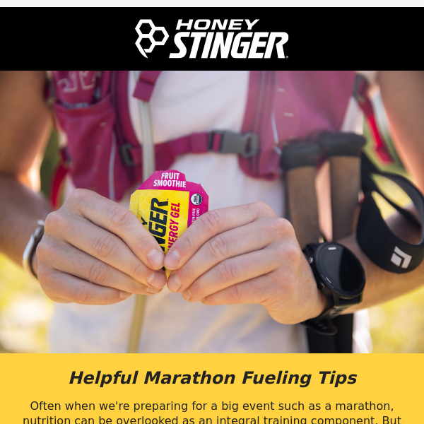 Fuel your run with Honey Stinger