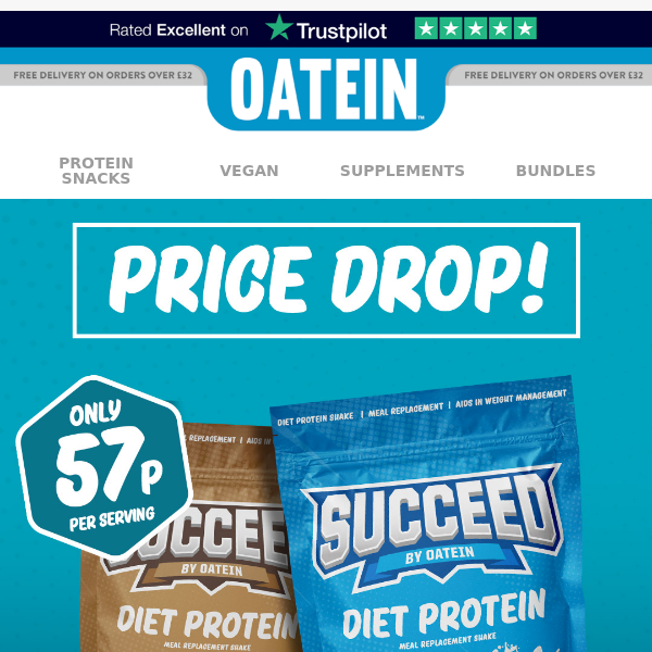 Protein Price Drop ⬇️ 1kg Diet Protein Only £19.99