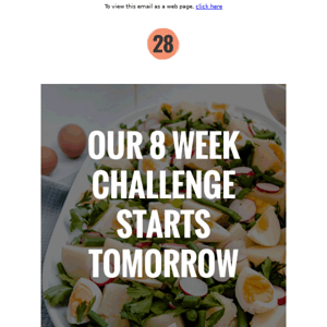 8 Week Challenge Starts Tomorrow!