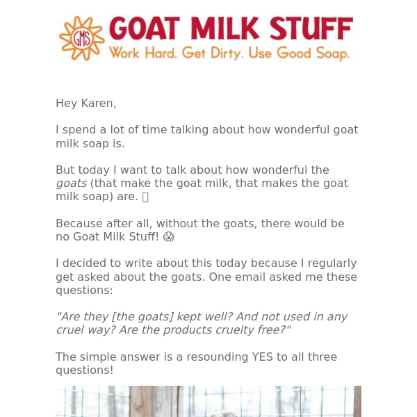 All about the goats of Goat Milk Stuff