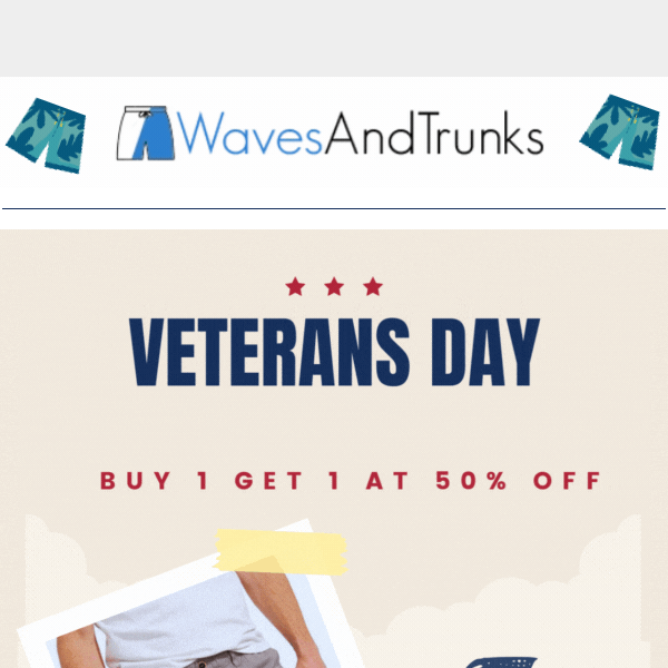 Salute Our Vets with Buy One, Get One 50% Off