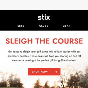 Sleigh The Course with 25% Off Golf Gear