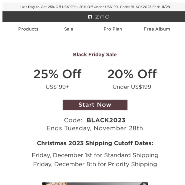 Black Friday Sale Ends Tonight! Take 25% Off Albums & Books Now!