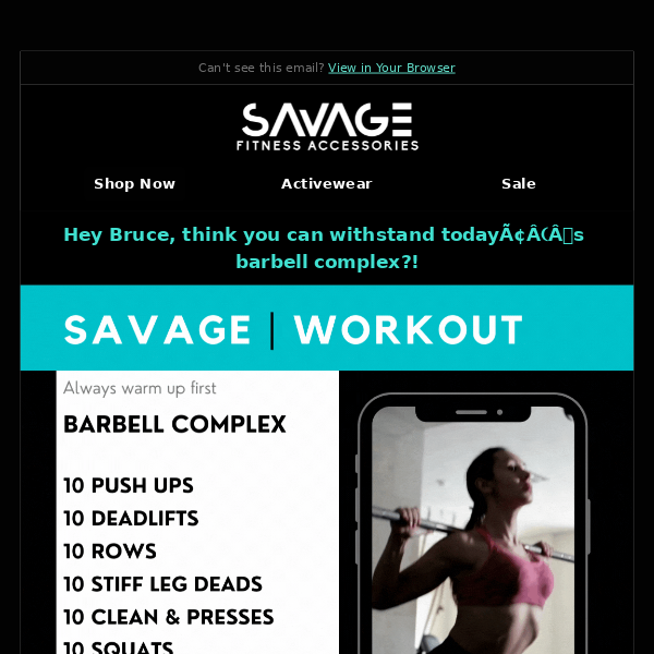 Savage Fitness Accessories, are you ready for today’s workout challenge?!