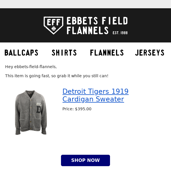 Ebbets Field Flannels Brooklyn Royal Giants Vintage Inspired NL Pinstripe Replica V-Neck Mesh Jersey