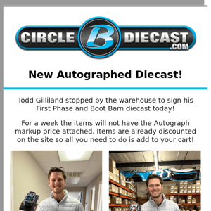 REVISED: Todd Gilliland Paint Pen Autos 1/19