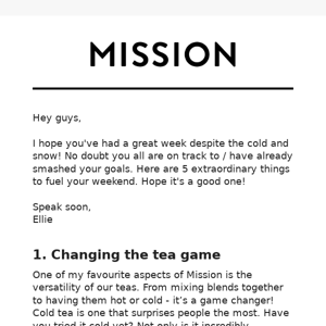 Changing the tea game + A new stance on productivity 🧠