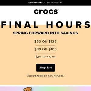 Final hours to shop the Daylight Savings sale! ⏰