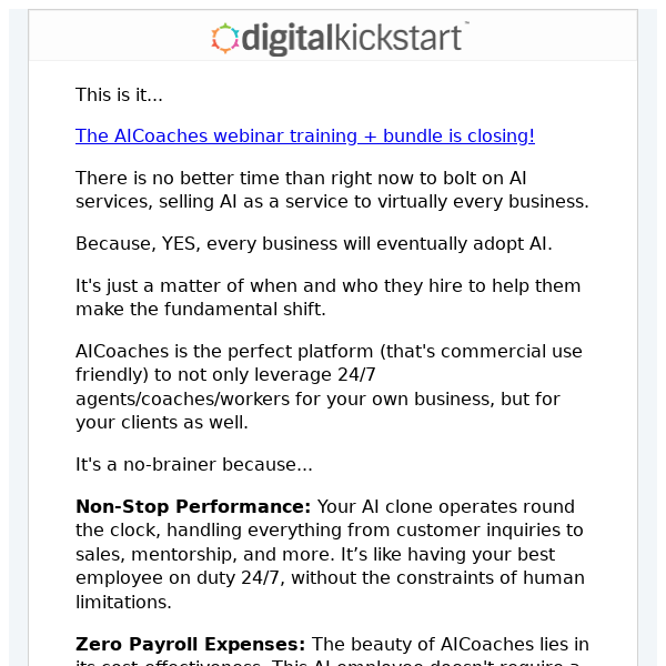 [Final Chance] AICoaches Webinar Training + Bundle LTD