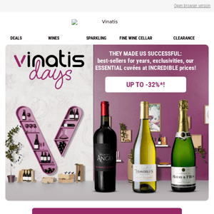 Vinatis Days! Up to 32% Off Exclusive Wines 🍷