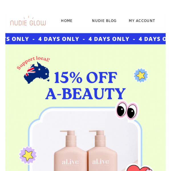 15% OFF EVERYTHING A-BEAUTY! 🇦🇺⚡