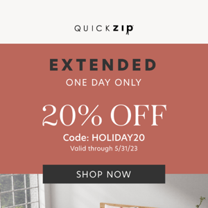 🚨 Extended 20% off 🚨