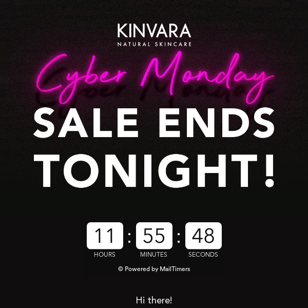 Our Cyber Monday sale ends tonight! ⌛😱