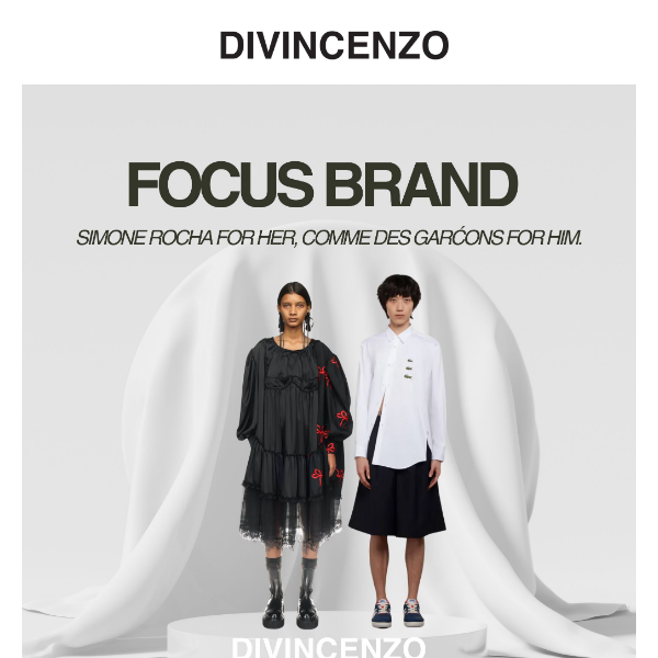 Focus Brand: Simone Rocha Per Lei, Comme Des Garcons Per Lui!