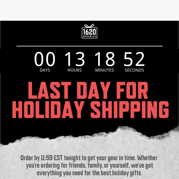 The Last Day for Holiday Shipping
