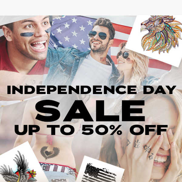 🇺🇸 Celebrate July 4th in style with us! 50% SALE 🇺🇸
