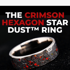 Crimson Hexagon Star Dust Ring