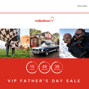 Ends tonight! VIP Sale for Father’s Day