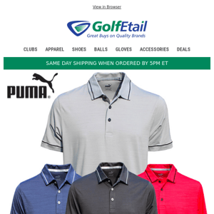 NEW DEALS ★ Puma Polo Shirts $27 • BONUS! Extra 10% off when you buy 2! Save Today 