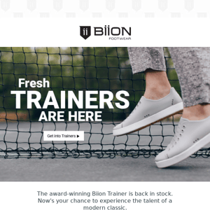 The award-winning Biion Trainer is back in stock.