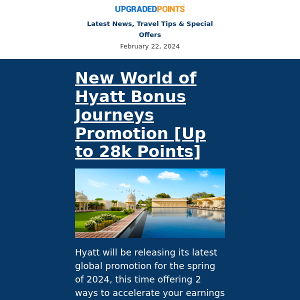 Hyatt Bonus Journeys, $1,757 business class flights to Africa, AA changes, and more news...
