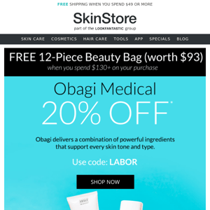 Treat yourself to 20% Off Obagi!