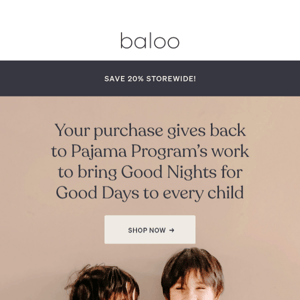 Baloo x Pajama Program 💕