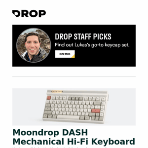 Moondrop DASH Mechanical Hi-Fi Keyboard, Artifact Bloom Series Keycap Set: Red Velvet, Campfire Audio Ara IEM and more...