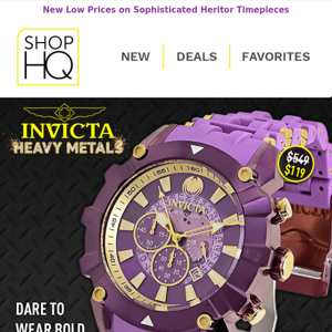 Bold Savings Over 50% Off on Invicta Heavy Metals