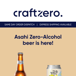 Asahi Zero-Alcohol Has Landed 🛬
