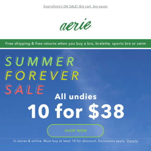 👋 Bye June, hello SAVES 👋 10 for $38 all undies