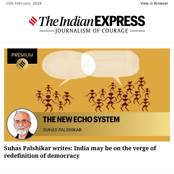 IE Opinion | Suhas Palshikar writes: India may be on the verge of redefinition of democracy